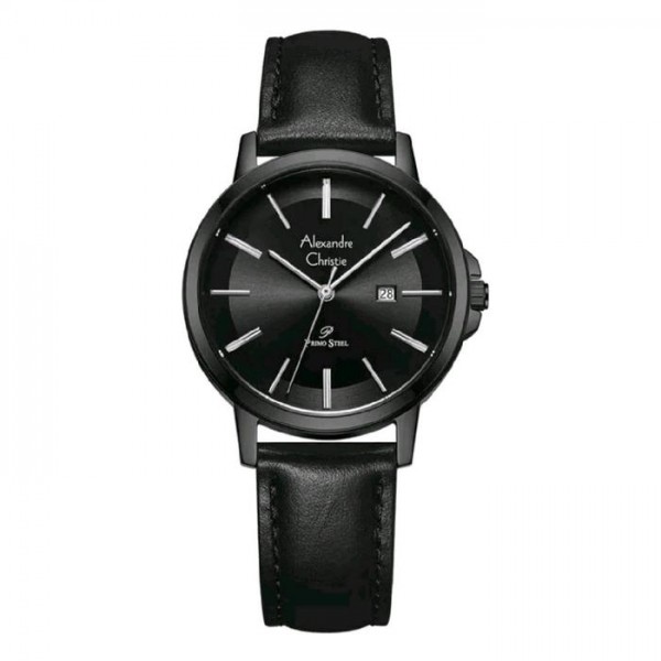 Alexandre Christie AC 1036 Full Black Leather Lady LDLIPBA